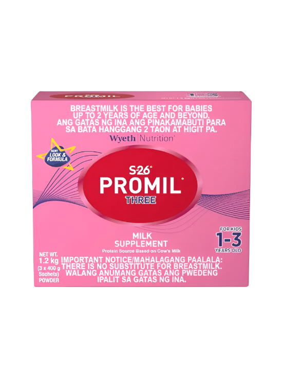 Wyeth S-26 Promil Three Milk Supplement (1-3 Years Old) 1.2kg