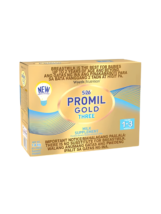 Wyeth S-26 Promil Gold Three Milk Supplement (1-3 Years Old) 1.8kg