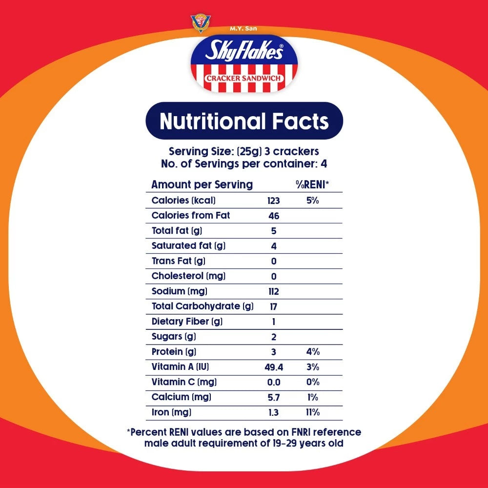 M.Y. San SkyFlakes Crackers Handy Pack 100g