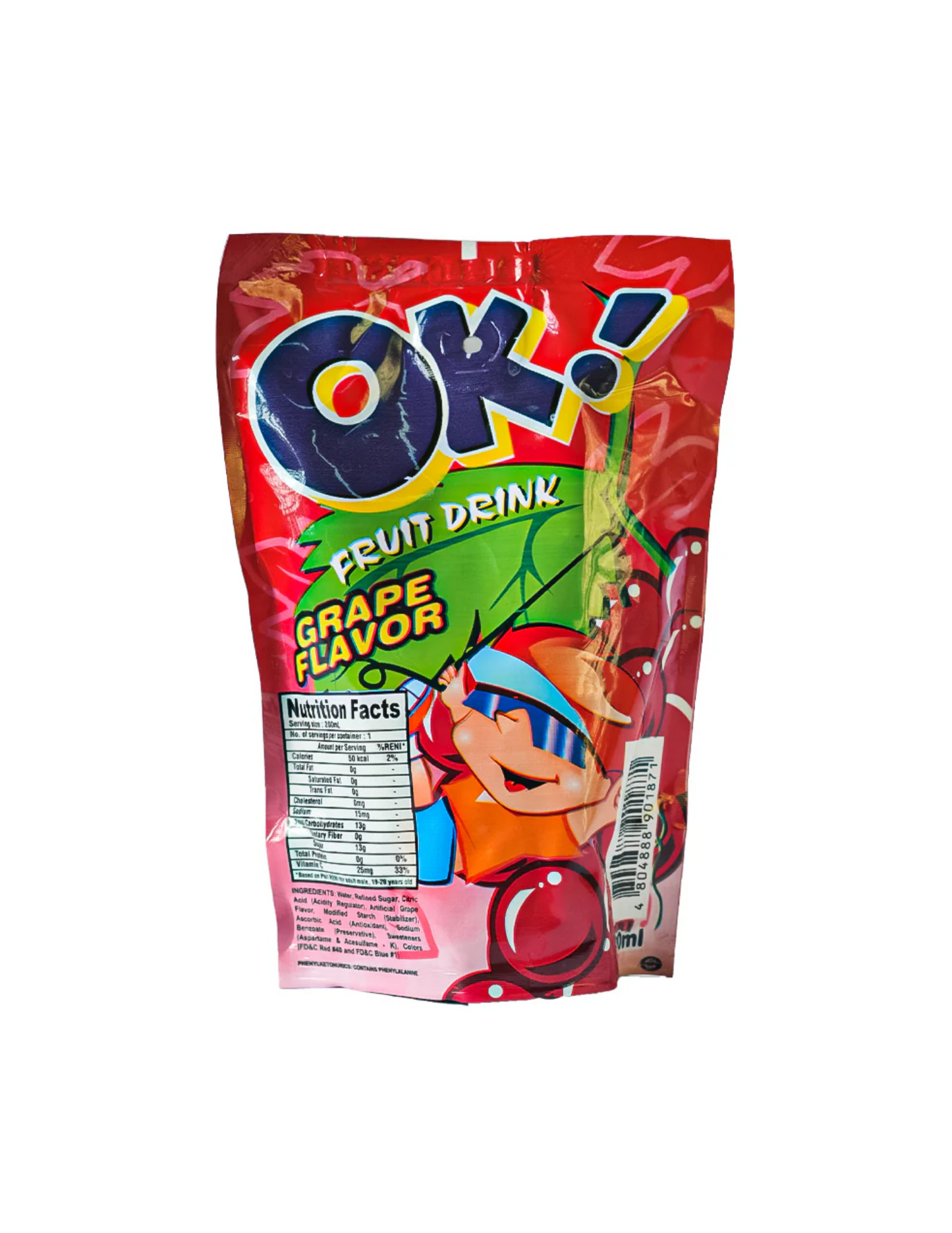 Ok! Fruit Drink Juice Grape Flavor 180ml