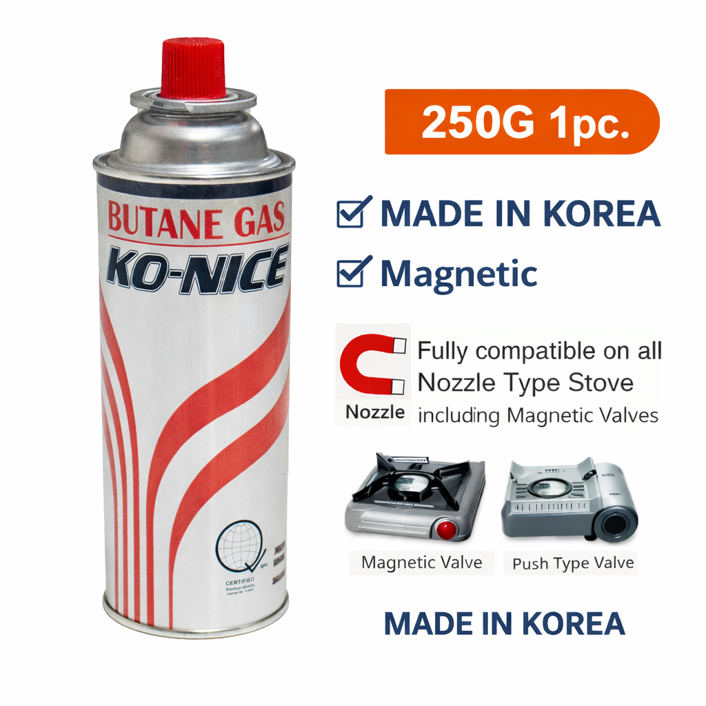 KONICE Butane Gas 1pc Portable MB-01 Magnetic With ICC Certified ICC Safety Seal Cassette Stove Fuel Compatible To Nozzle Type Cartridge Canister Camping Original KO-NICE