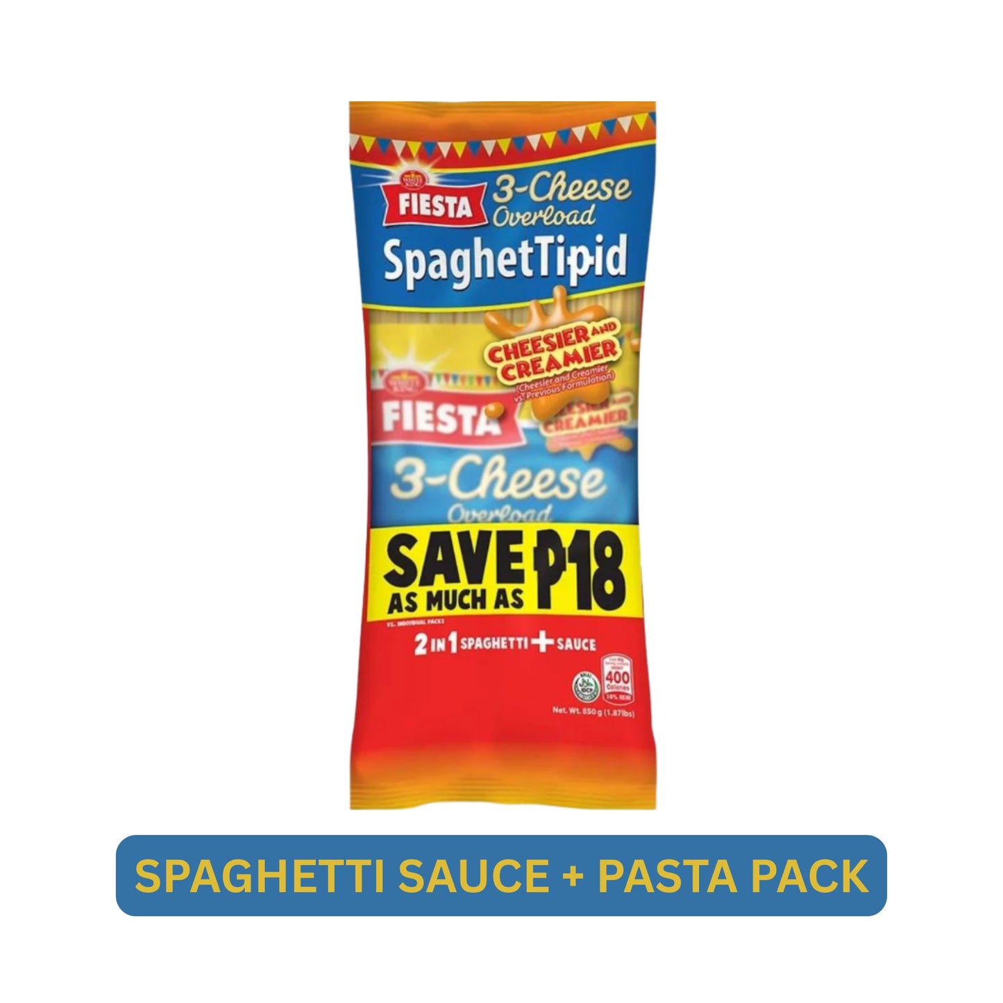 (Save 18) Fiesta 3 Cheese Overload SpaghetTipid 850g