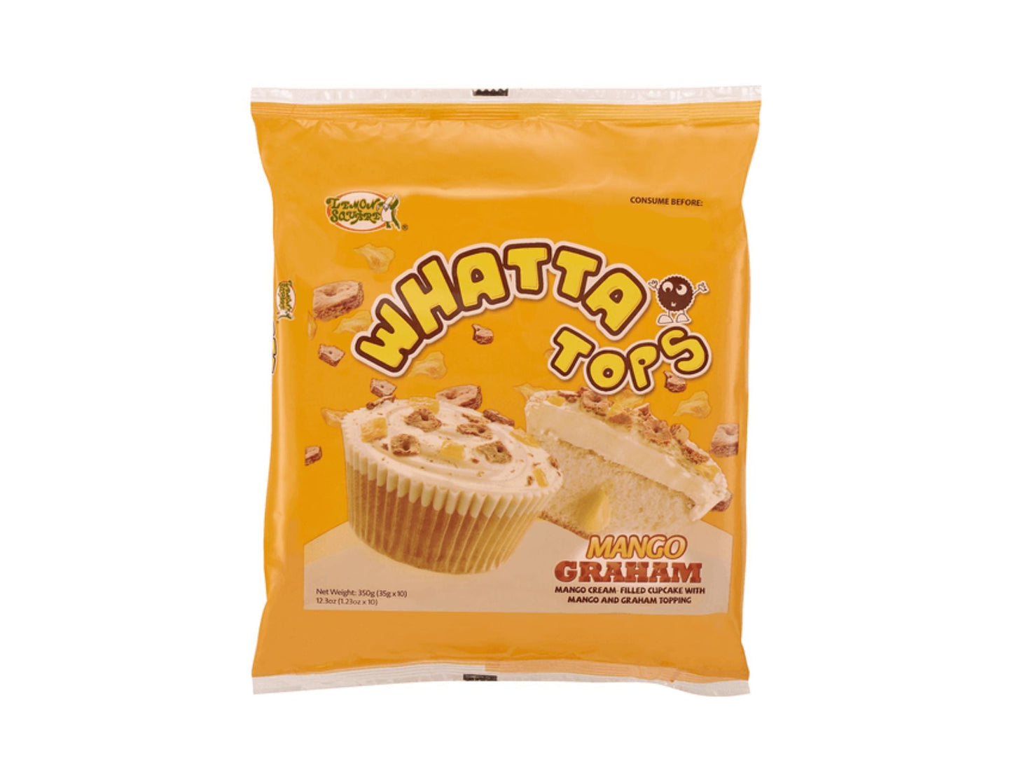 Whatta Tops Mango Graham Cupcake 35g x 10 pcs