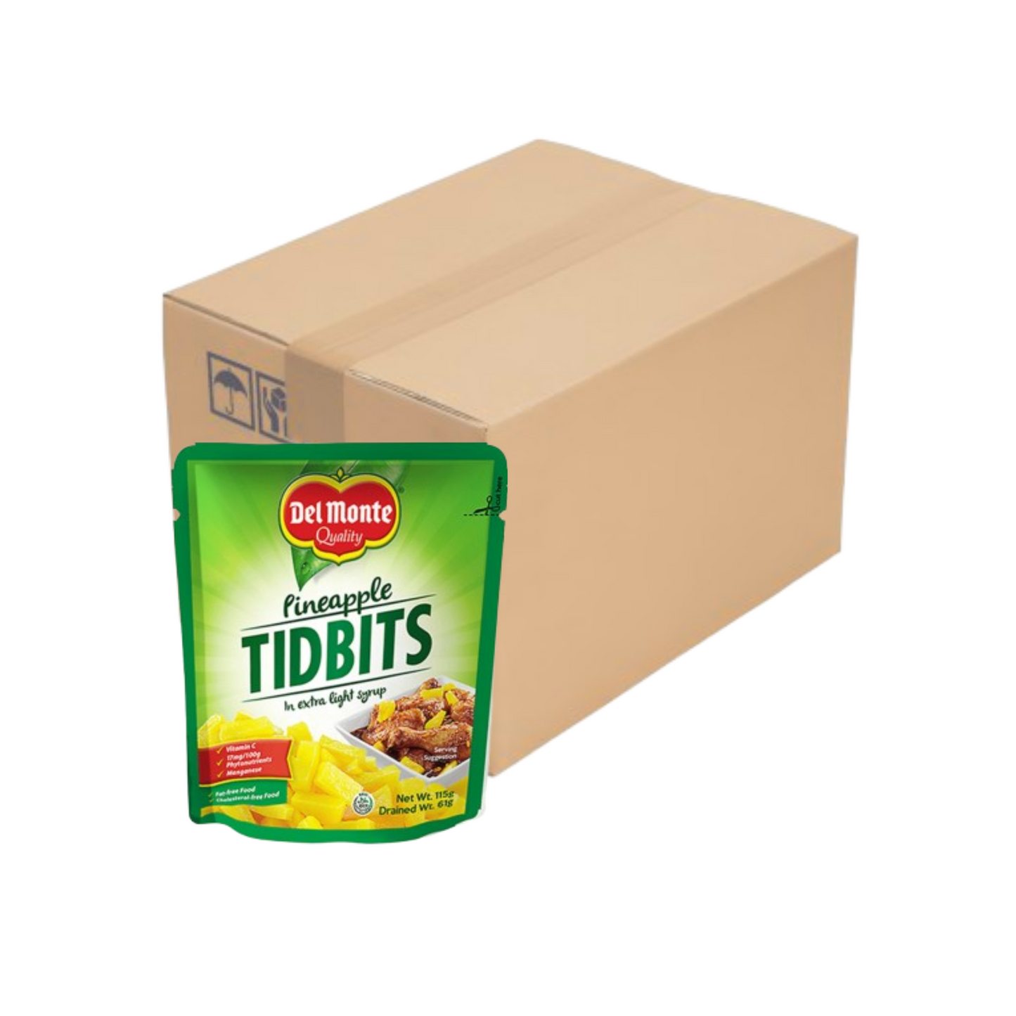 DM Pineapple Tidbits 115g x 48 pcs