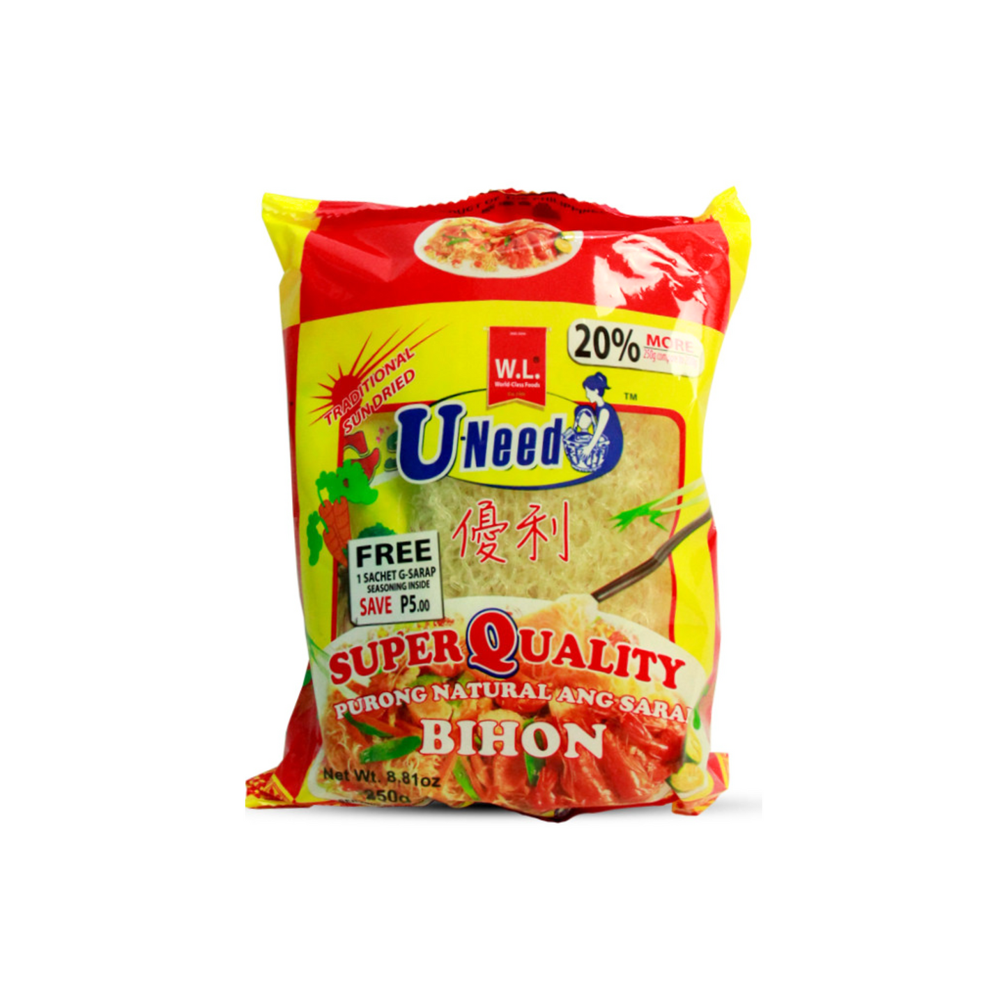 W.L. U-Need Super Quality Bihon 250g