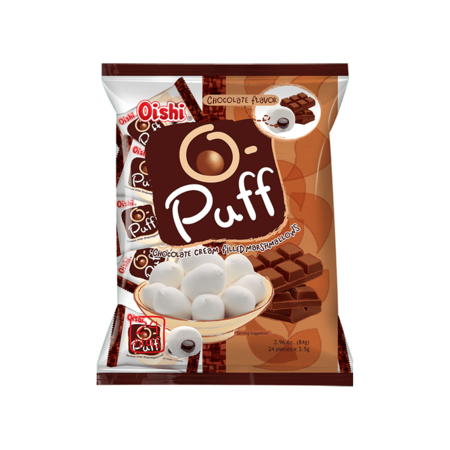 Oishi O-Puff Marshmallows Chocolate 84g