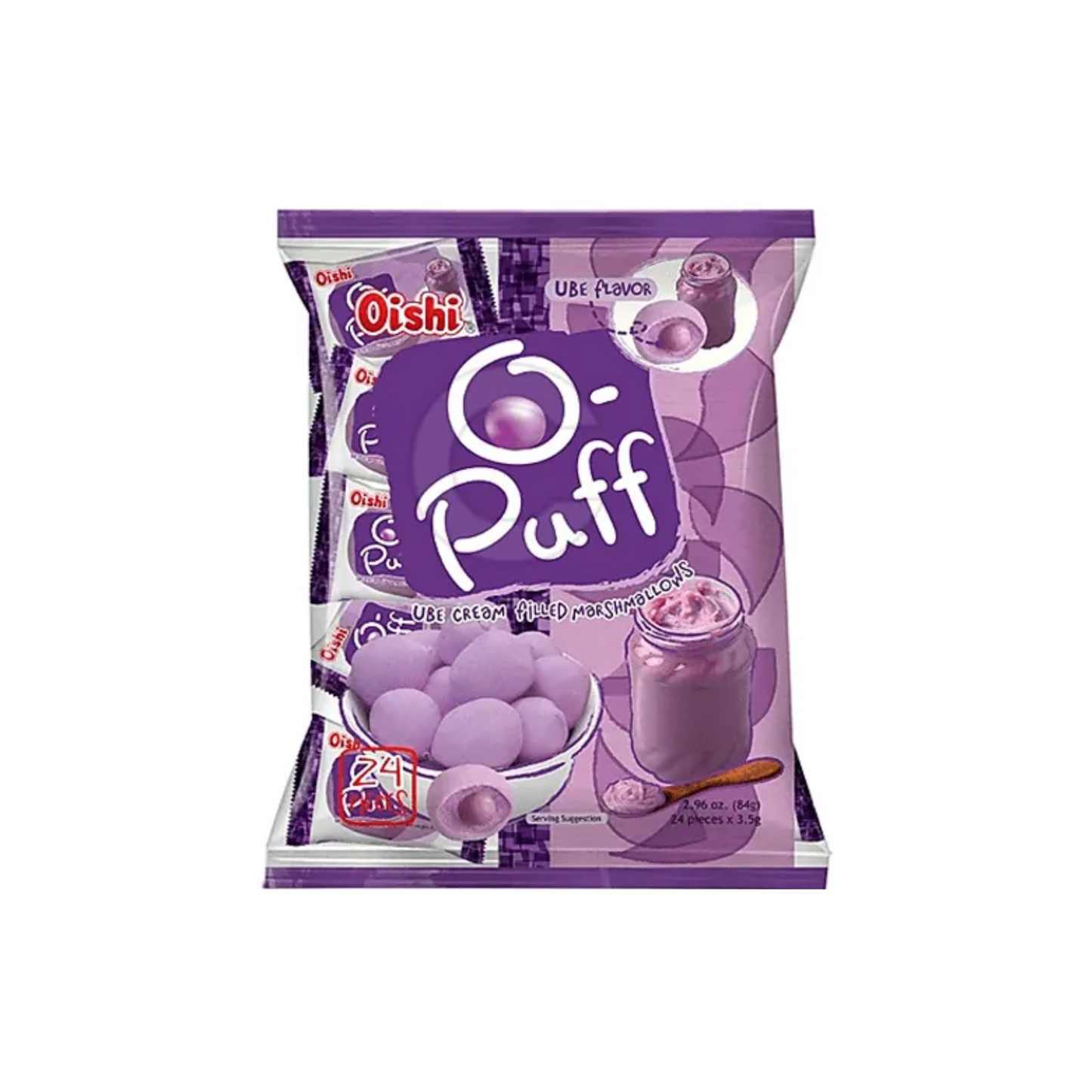 Oishi O-Puff Marshmallows Ube 84g