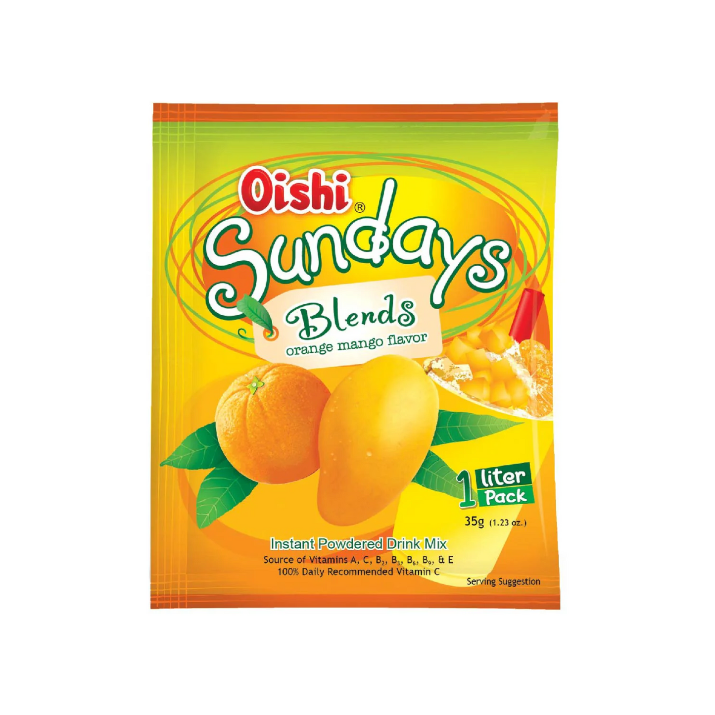 Oishi Sundays Orange Mango Blends Juice Powder 35g