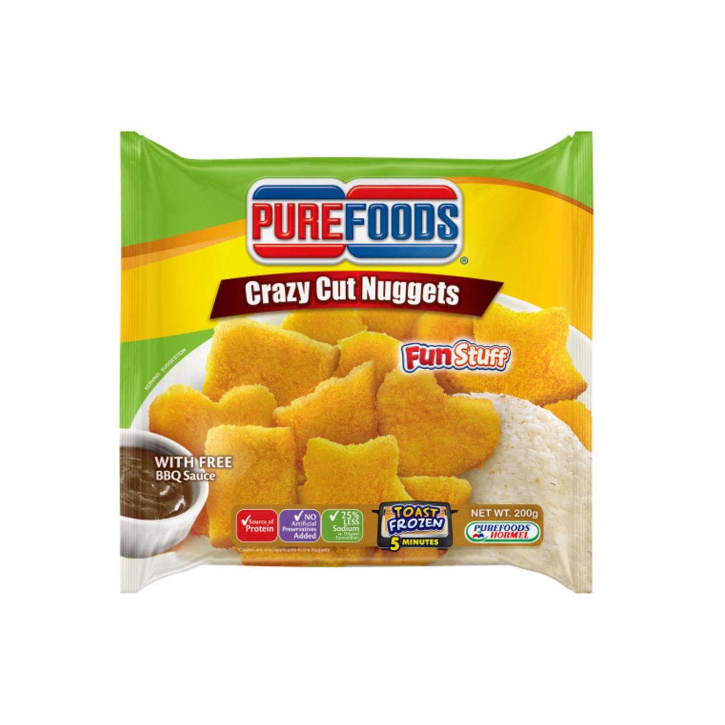 Purefoods Chick Fun Nuggets Crazy Cut Shapes BBQ 200g