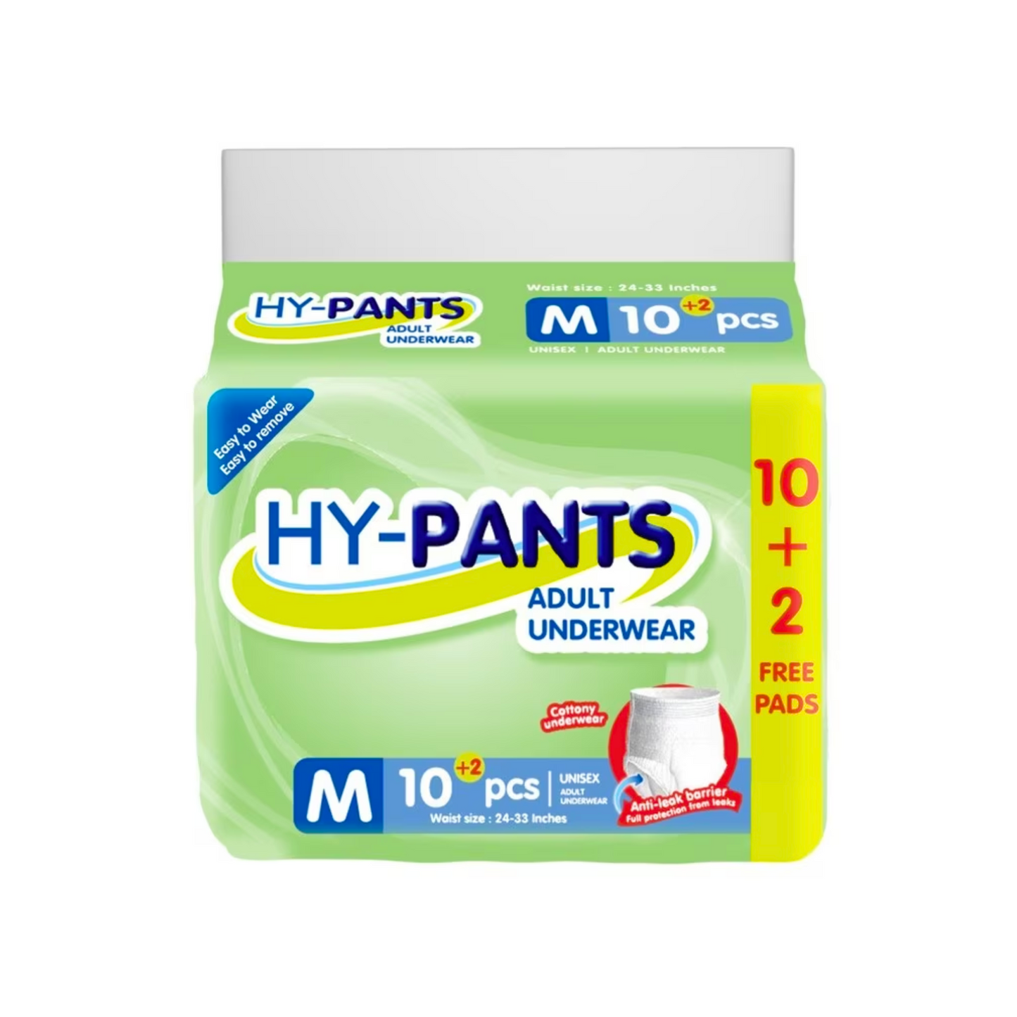 Hypants Adult Underwear Medium x 10 pcs + 2 Free