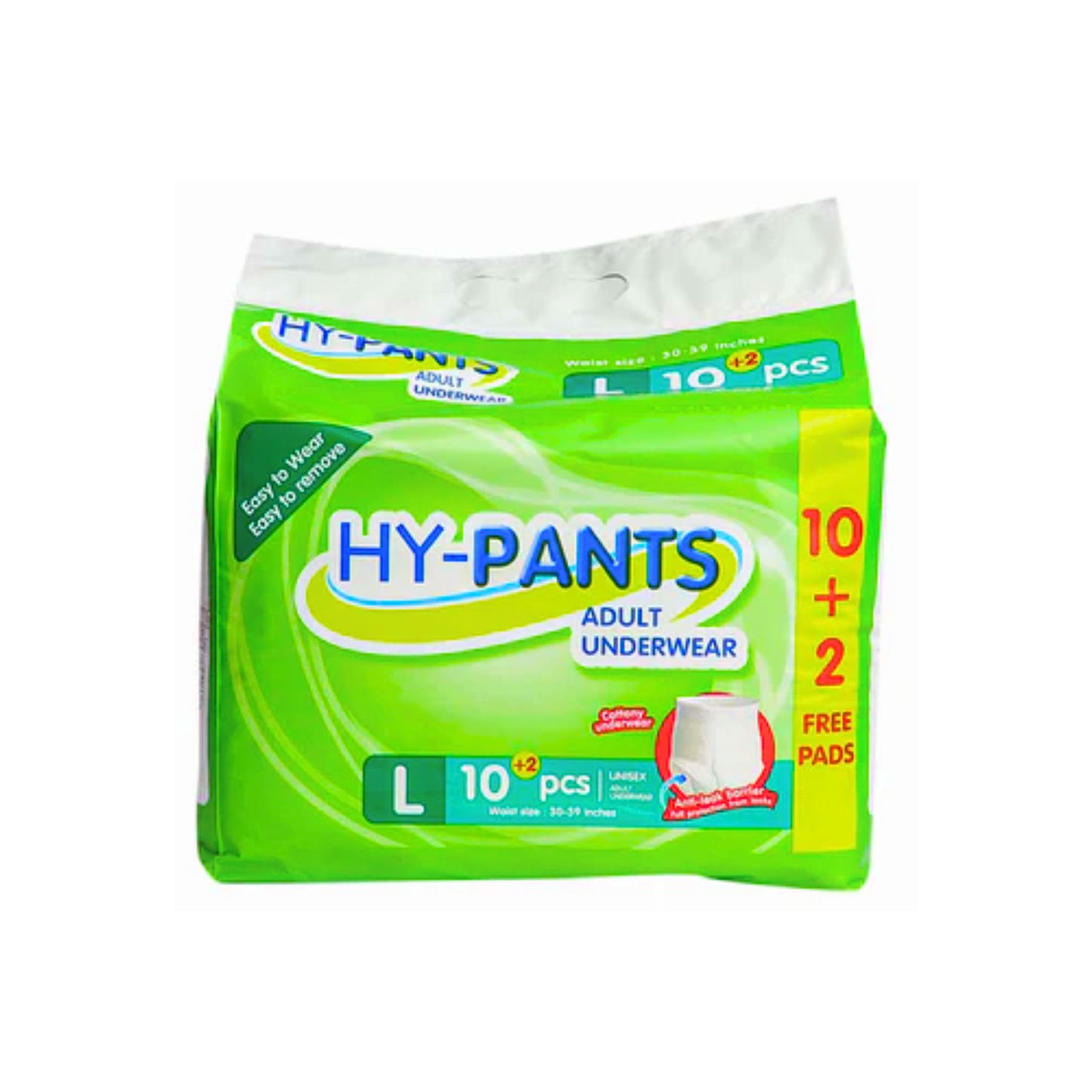 Hypants Adult Underwear Large x 10 pcs + 2 Free