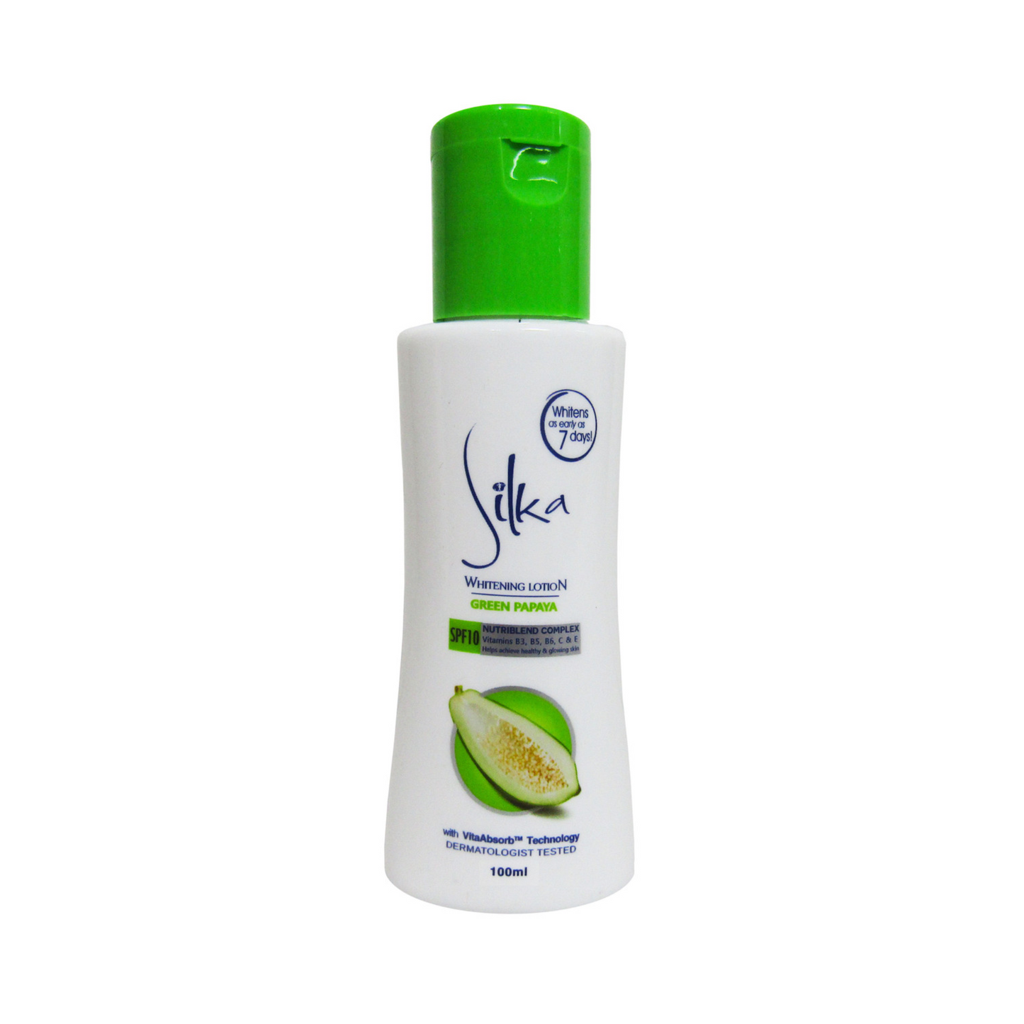Silka Whitening Lotion Green Papaya SPF10 100mL