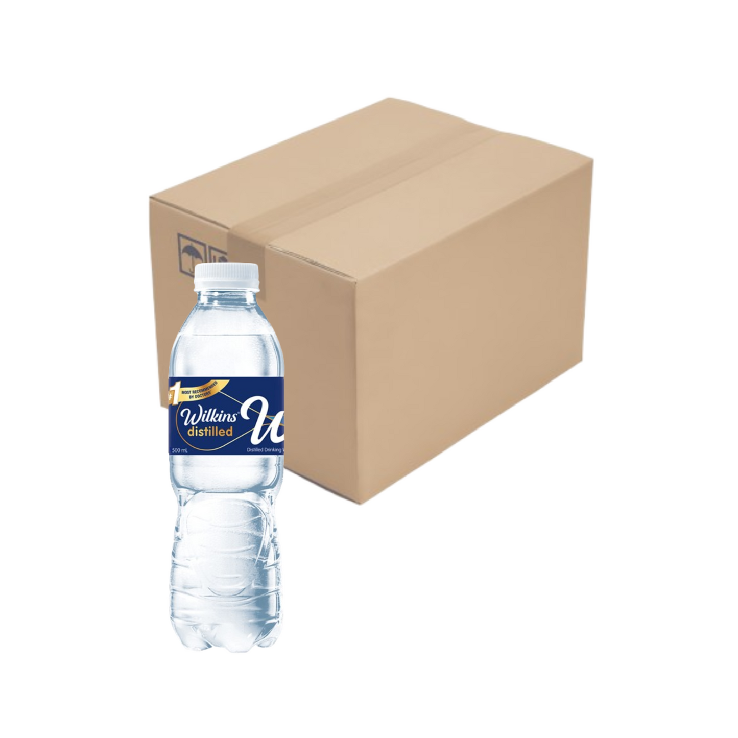 Wilkins Distilled Water 500ml x 24 Bottles