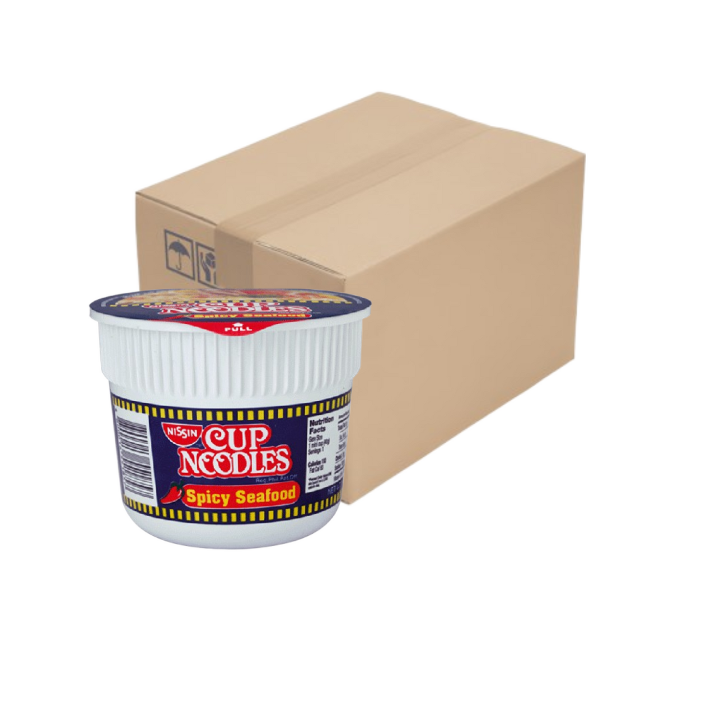 Nissin Cup Noodles Spicy Seafood Mini 40g x 48 pcs