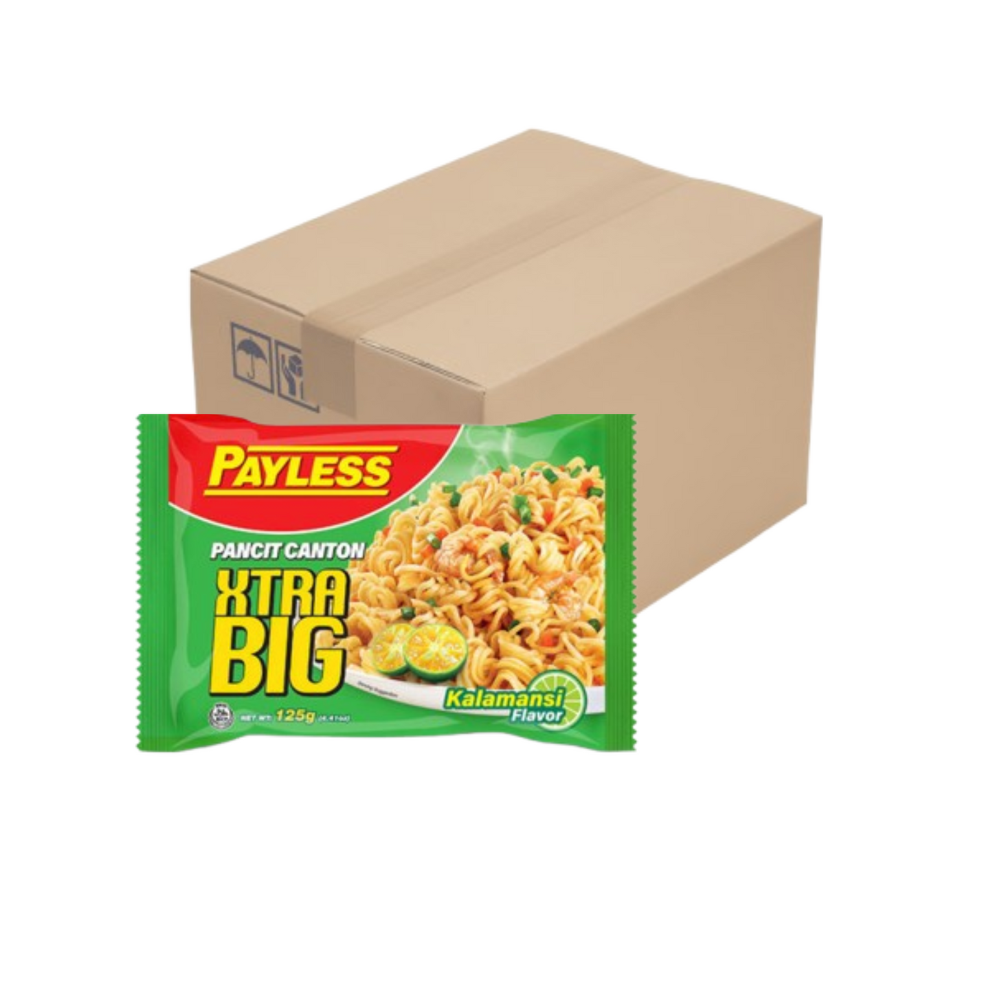 Payless Xtra Big Instant Pancit Canton Kalamansi 125g x 48 pcs