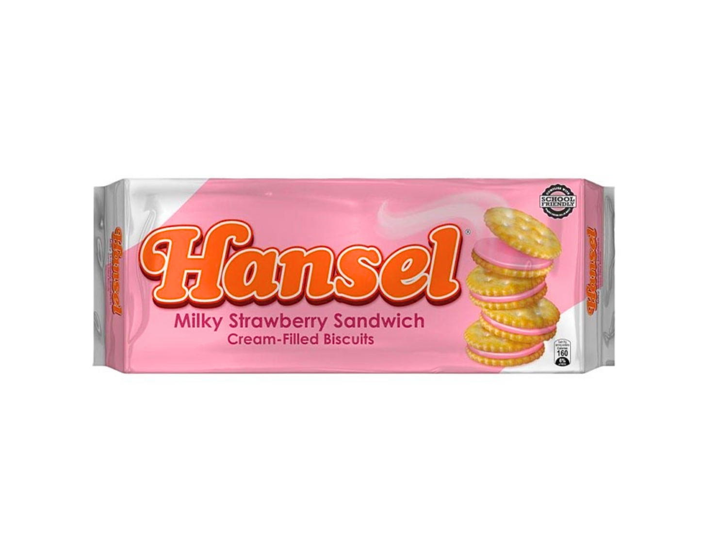 Hansel Sandwich Milky Strawberry Cream-Filled Biscuits 10 pcs