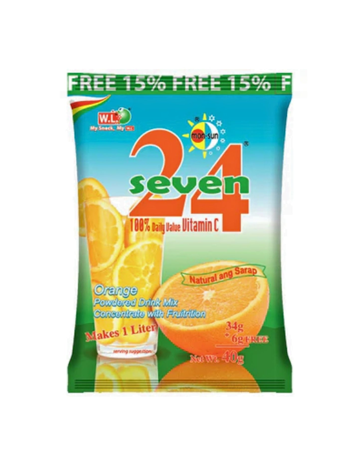 24 Seven Orange Powdered Drink Mix 40g