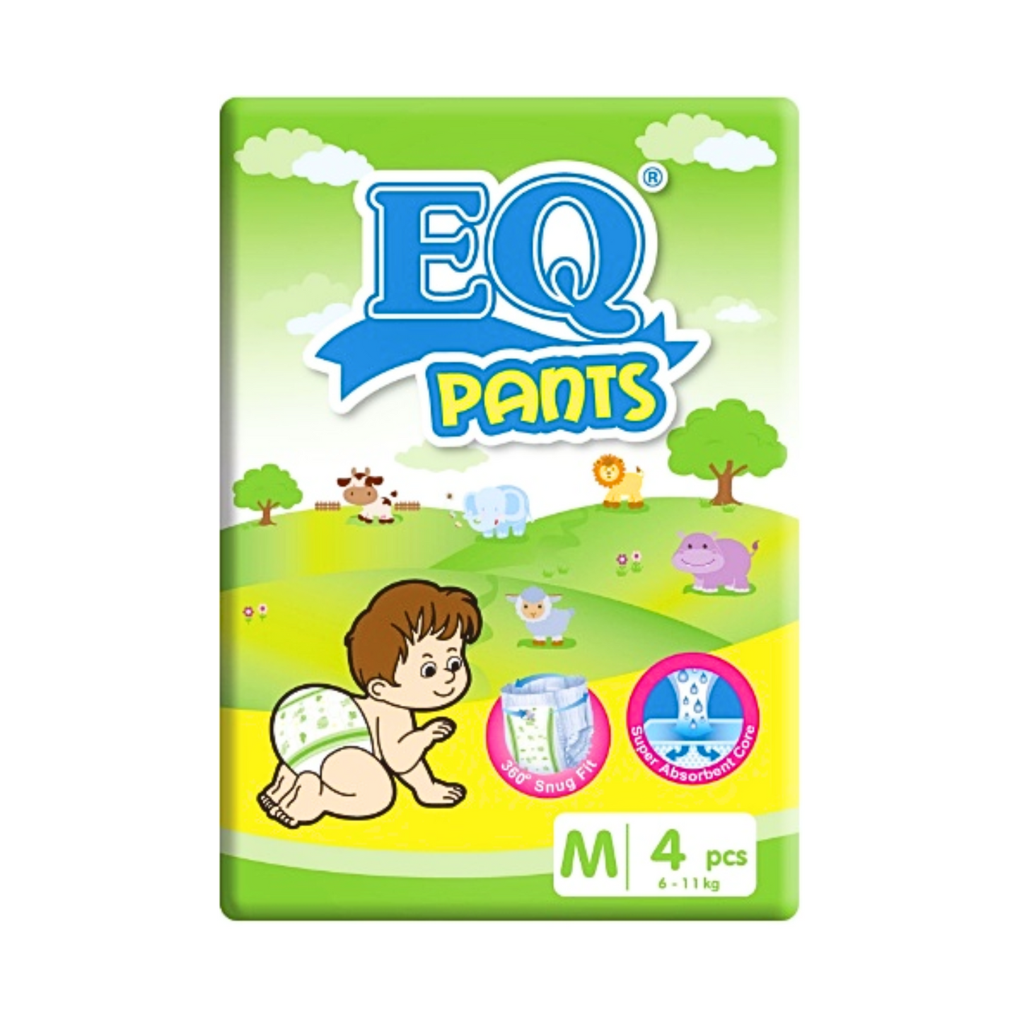 EQ Pants Disposable Baby Diaper Mini Pack Medium 4pcs