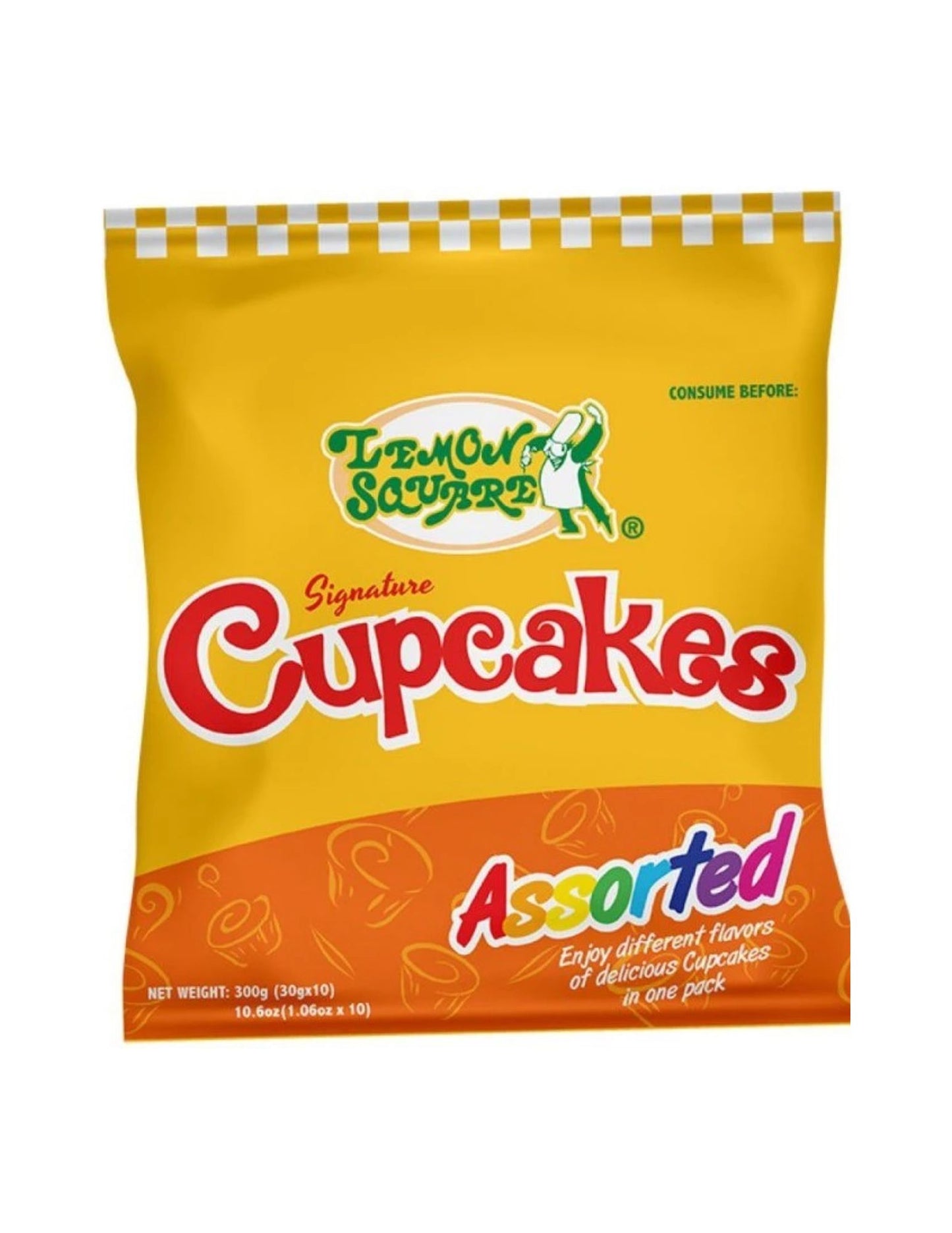 Lemon Square Signature Cupcakes Assorted Flavors 30g x 10 Sachets