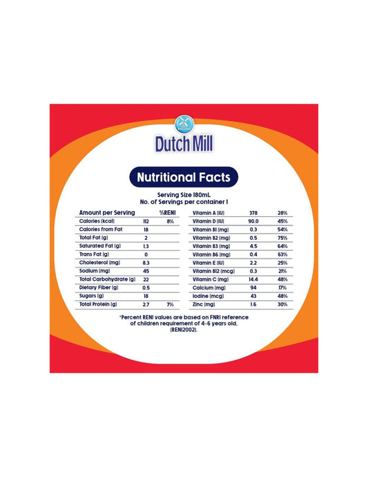Dutch Mill Yoghurt Drink Superfruits with Mixed Berries Juice 180ml x 4 pcs