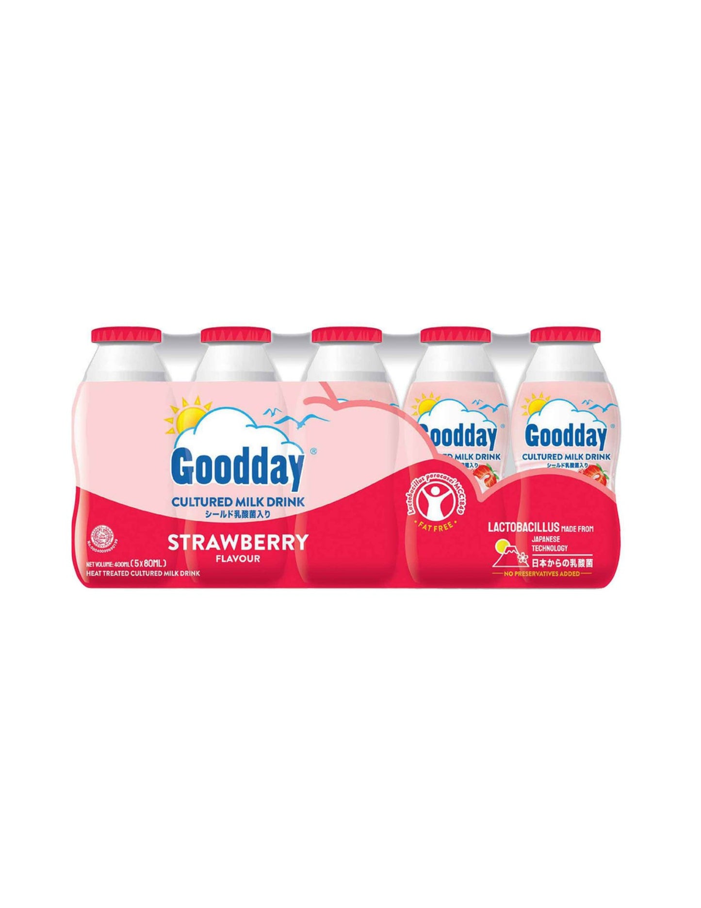 Goodday Cultured Milk Drink Strawberry 80ml x 5 pcs