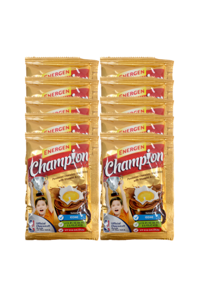 Energen Champion Powdered Chocolate Malt Drink Hanger 30g x 10 Sachets