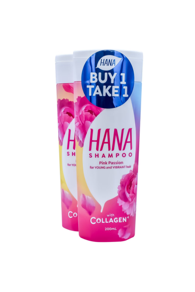 Buy 1 Take 1 HANA Shampoo Pink Passion with Collagen 200ml