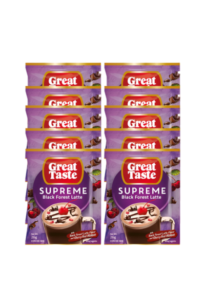 Great Taste Supreme Black Forest Latte Coffee Mix 26g x 10 Sachets