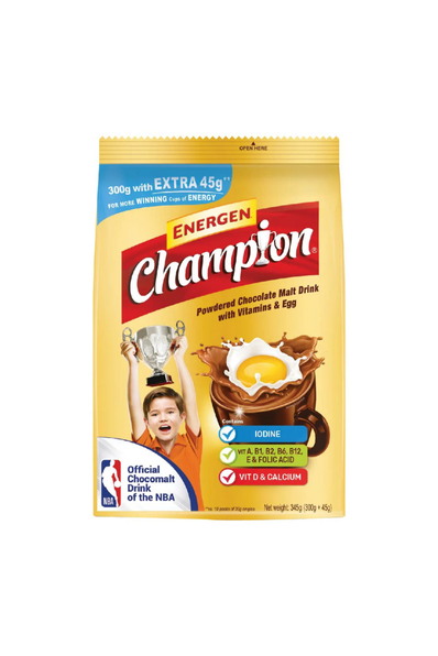 Energen Champion Powdered Chocolate Malt Drink 345g