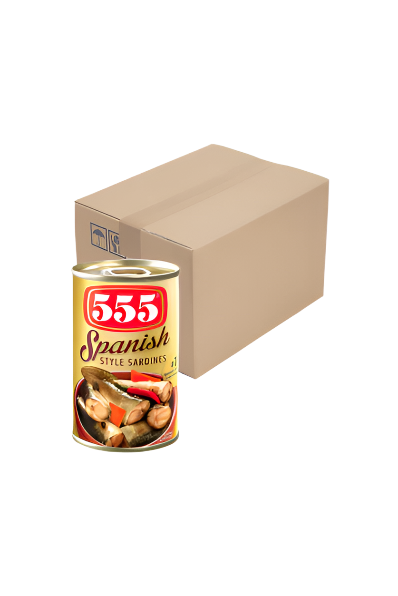 555 Sardines Spanish Style in Easy Open Can 155g x 100 pcs