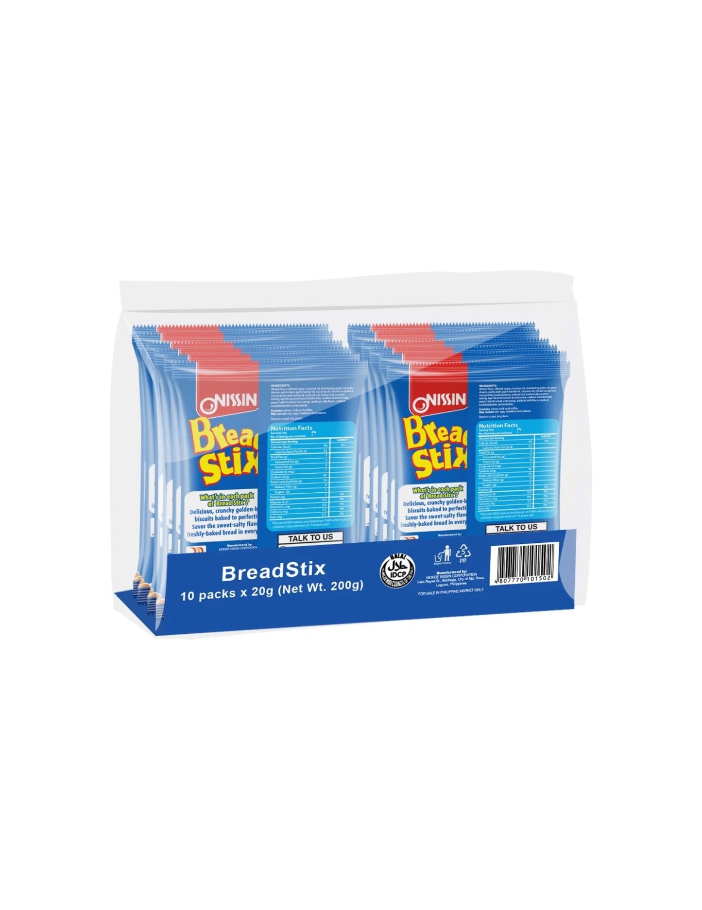 Monde Nissin Bread Stix Regular 20g x 10 Packs