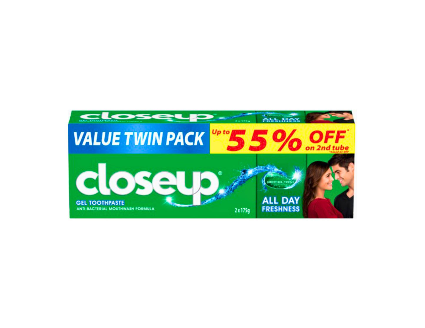 Close Up Menthol Fresh Toothpaste 175g x 2 pcs