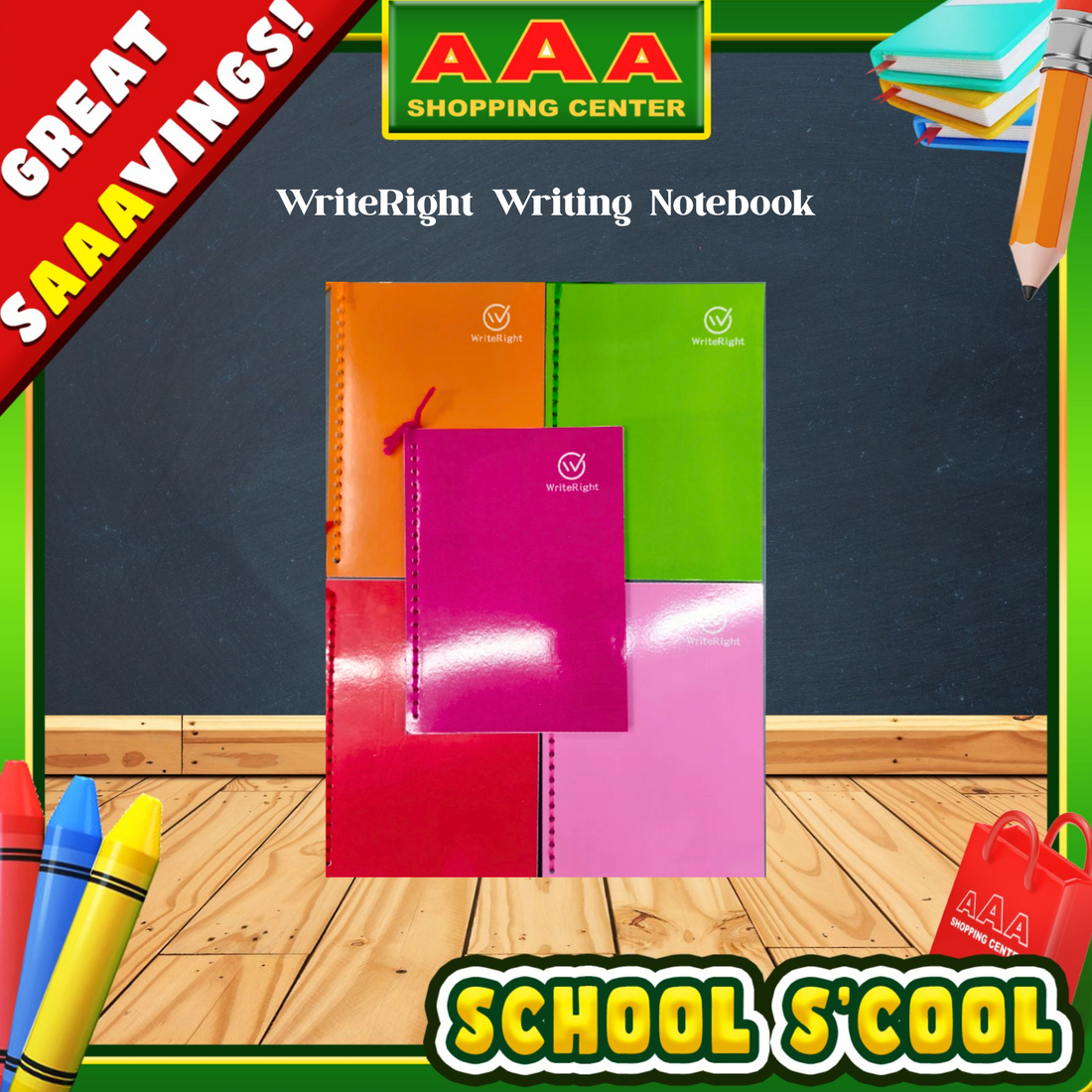 [School Sale] WriteRight Notebook with Yarn A5 Size 145 x 200mm – AAA ...