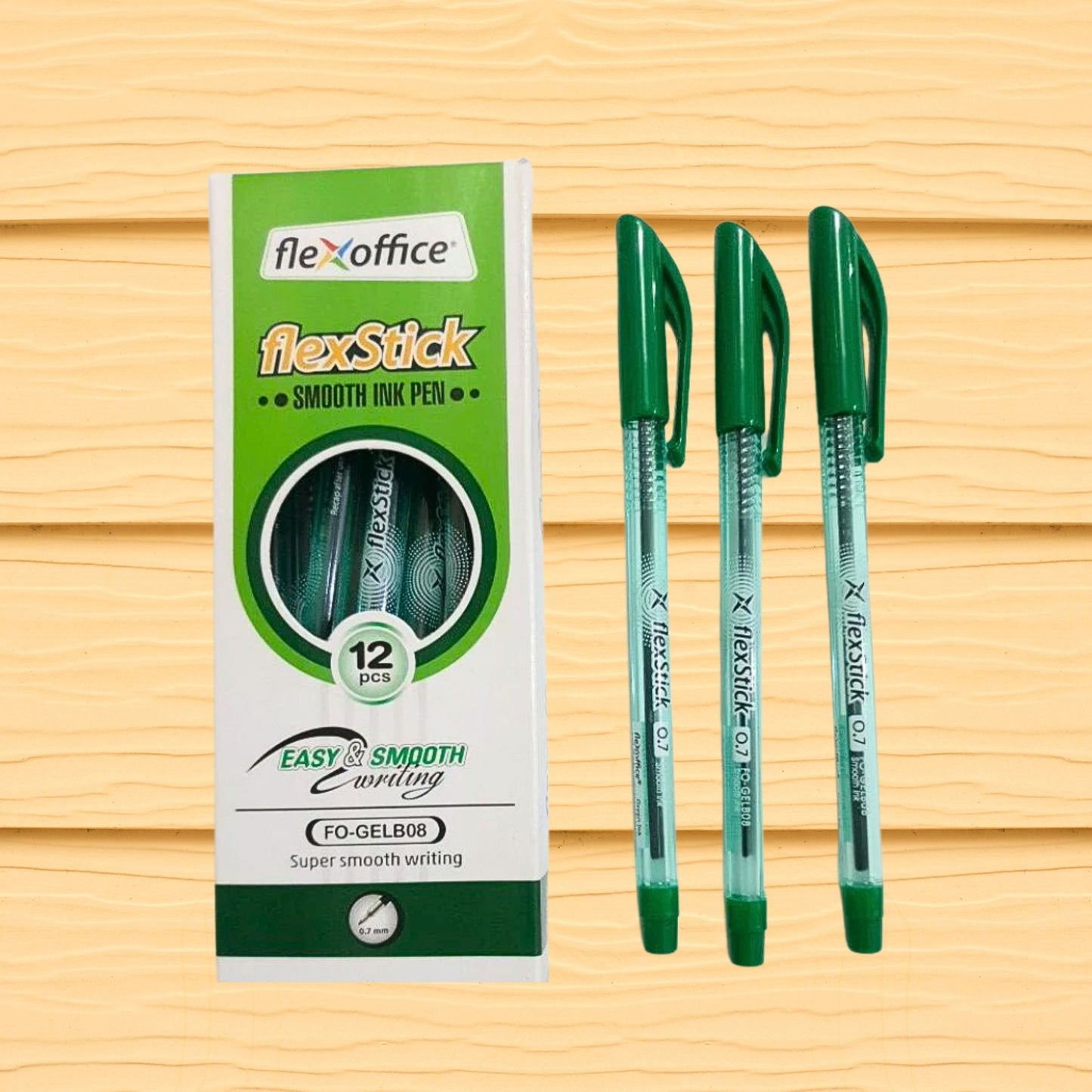 [School Sale] FlexStick Ink Pen Smooth Writing 0.7/0.5mm Ballpen (1 Box)