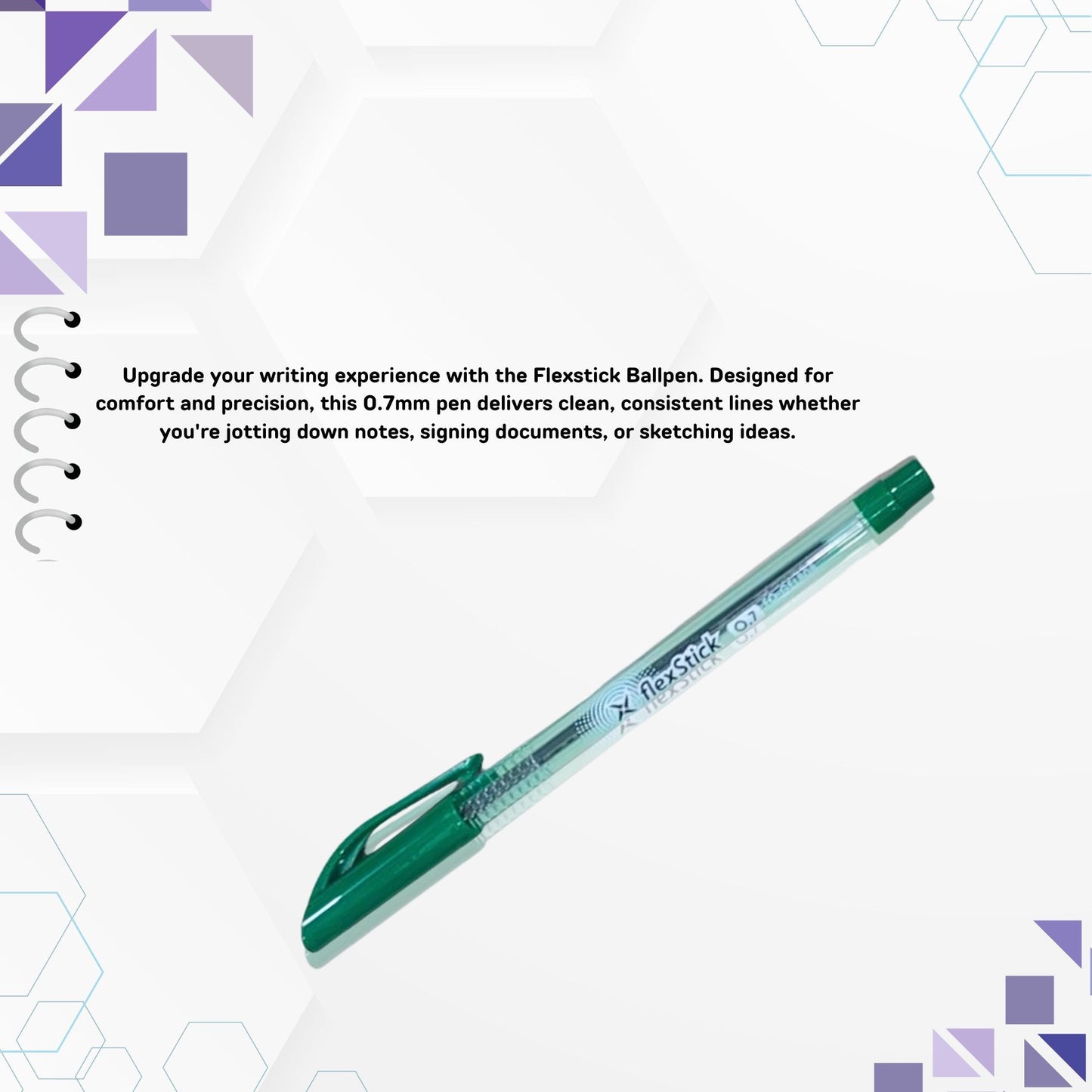 [School Sale] FlexStick Ink Pen Smooth Writing 0.7/0.5mm Ballpen (1 Box)