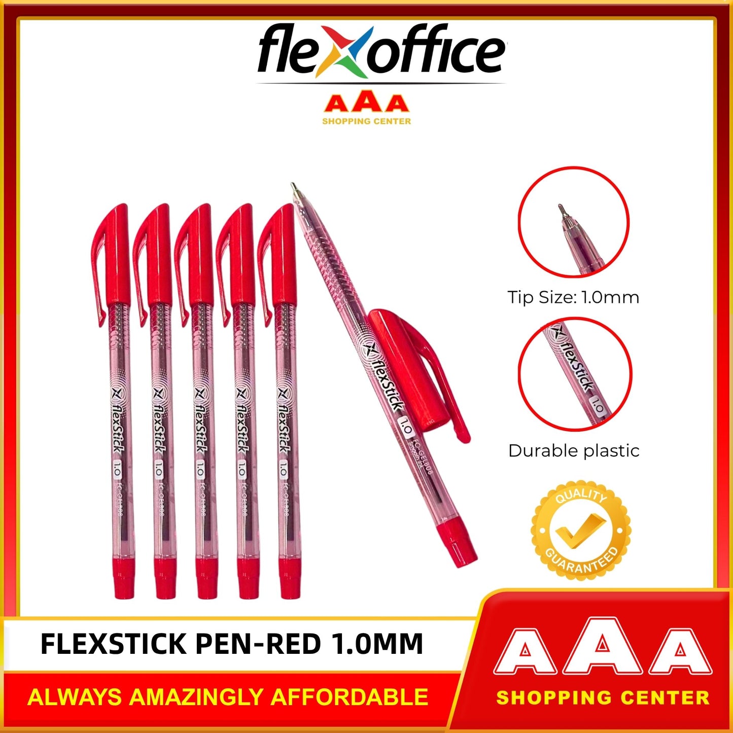 [School Sale] FlexStick Ink Pen Smooth Writing 0.7/0.5mm Ballpen (1 Box)