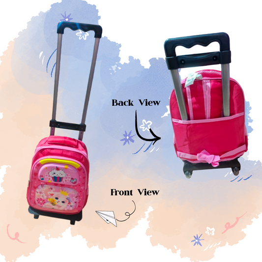 [School Sale] Trolley Backpack - Cute Cat Design