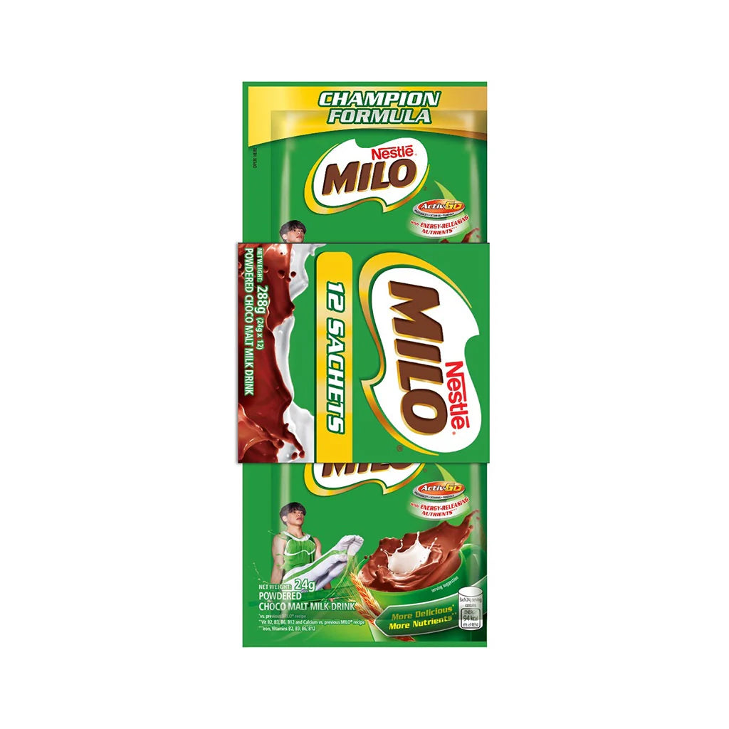 Nestle Milo Activ-Go Powdered Choco Malt Drink 24g x 12 pcs
