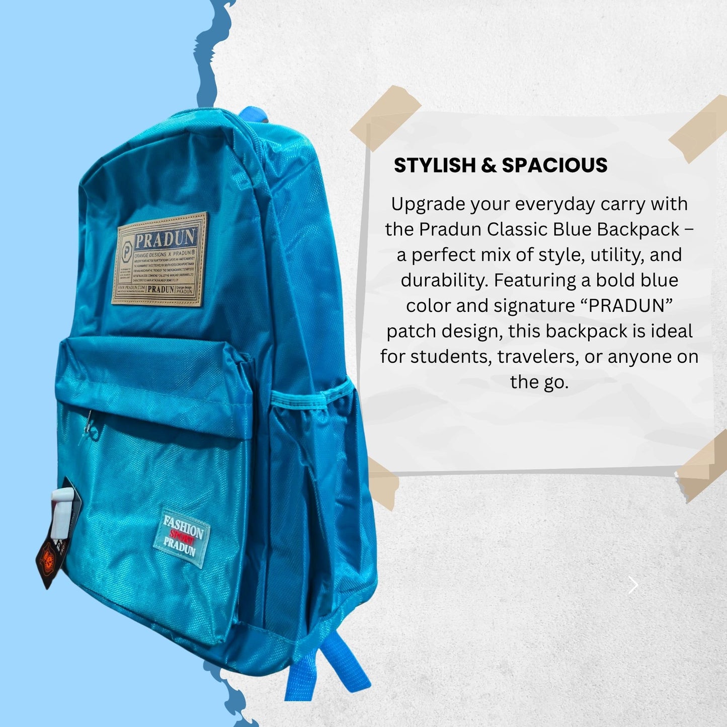 [School Sale] Pradun Teens Backpack - Classic Blue