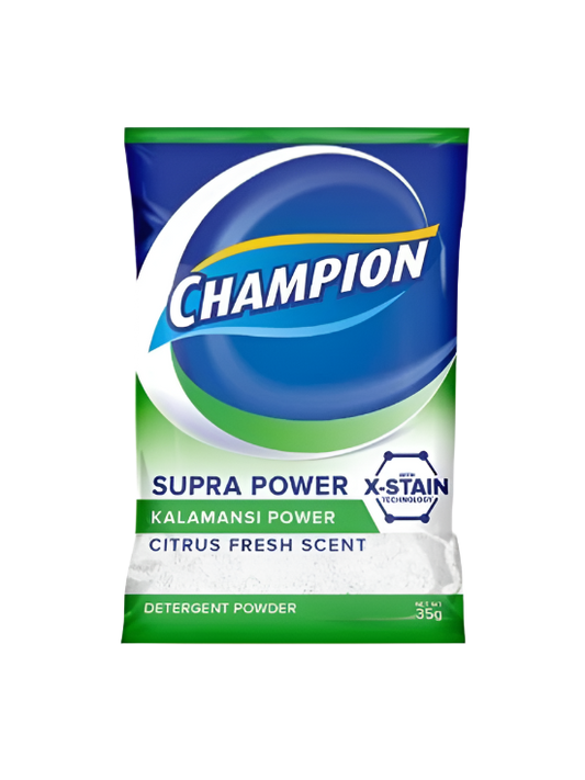 Champion Detergent Powder Supra Power Kalamansi Power Citrus Fresh 35g