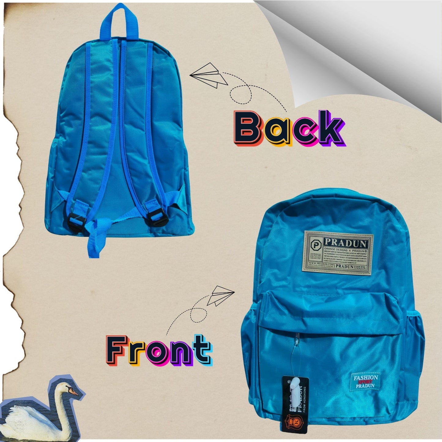 [School Sale] Pradun Teens Backpack - Classic Blue