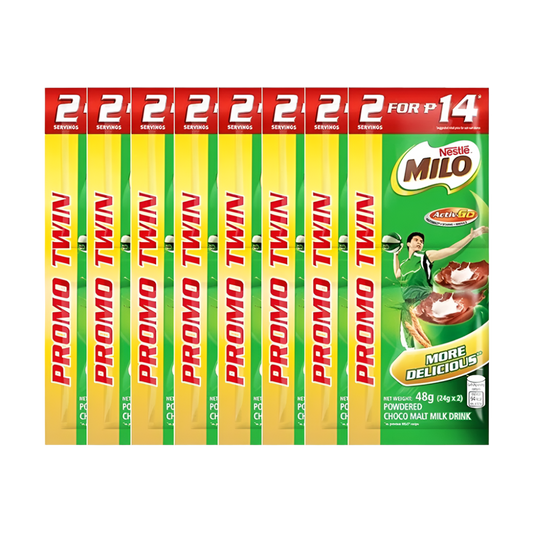 Nestle Milo Activ-Go Powdered Choco Malt Drink Twin Pack 48g x 8 pcs