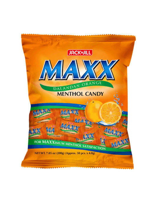 Jack 'n Jill Maxx Dalandan Orange Menthol Candy 4g x 50pcs