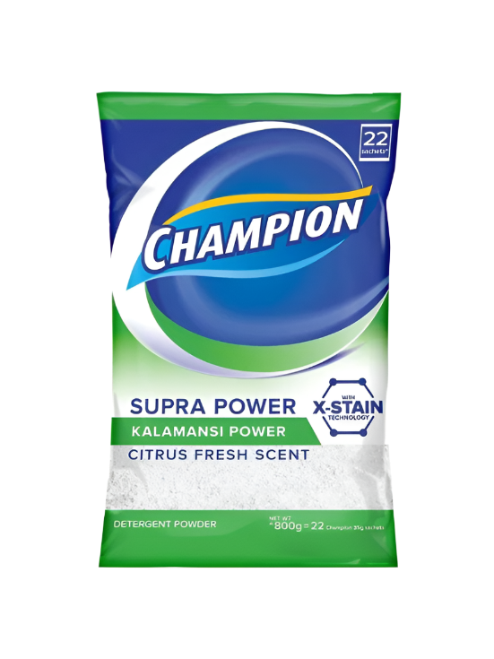 Champion Detergent Powder Supra Power Kalamansi Power Citrus Fresh 800g