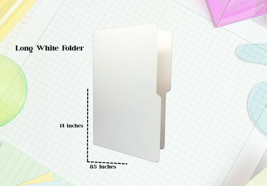 [School Sale] Long White Folder