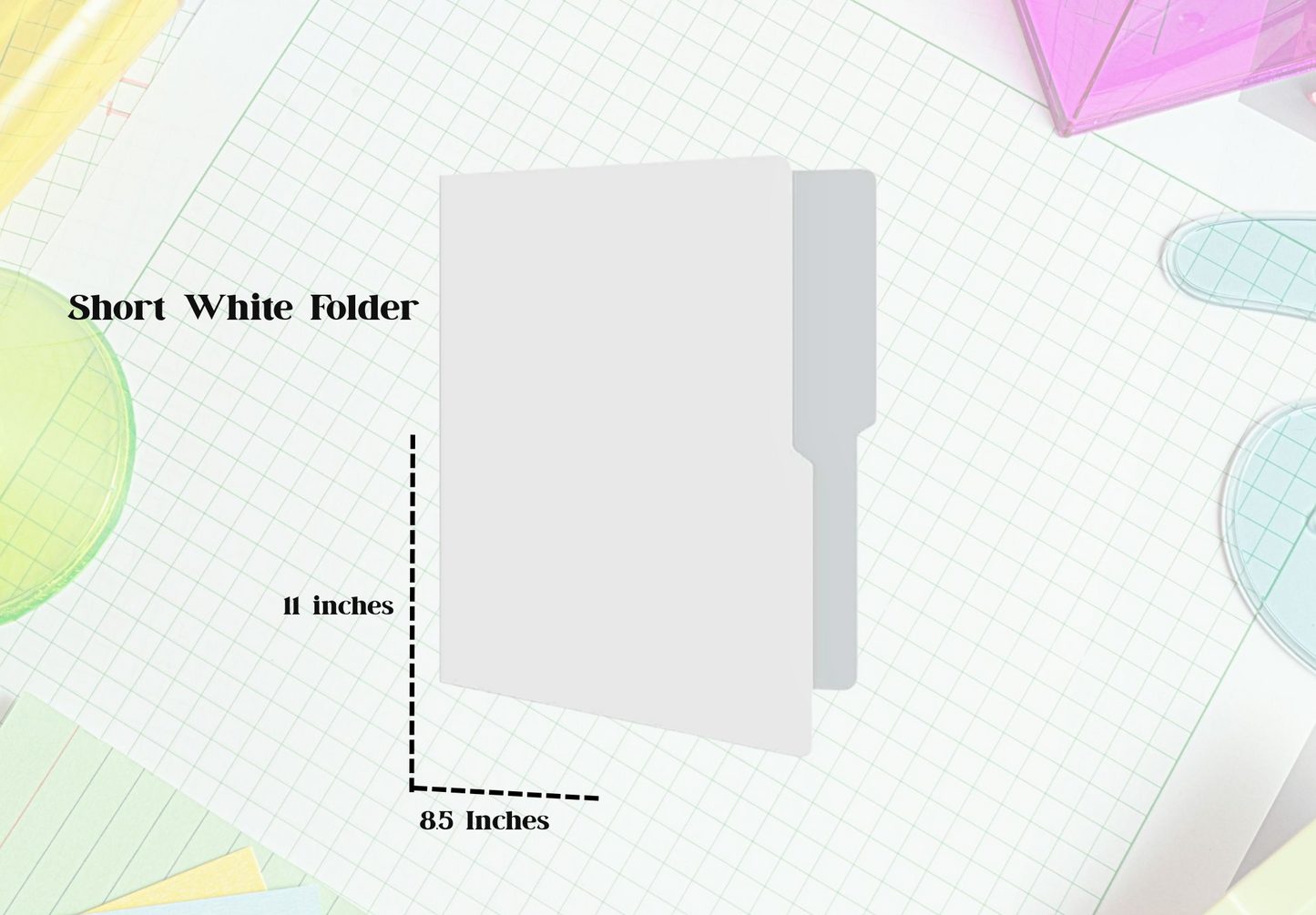 [School Sale] Short White Folder