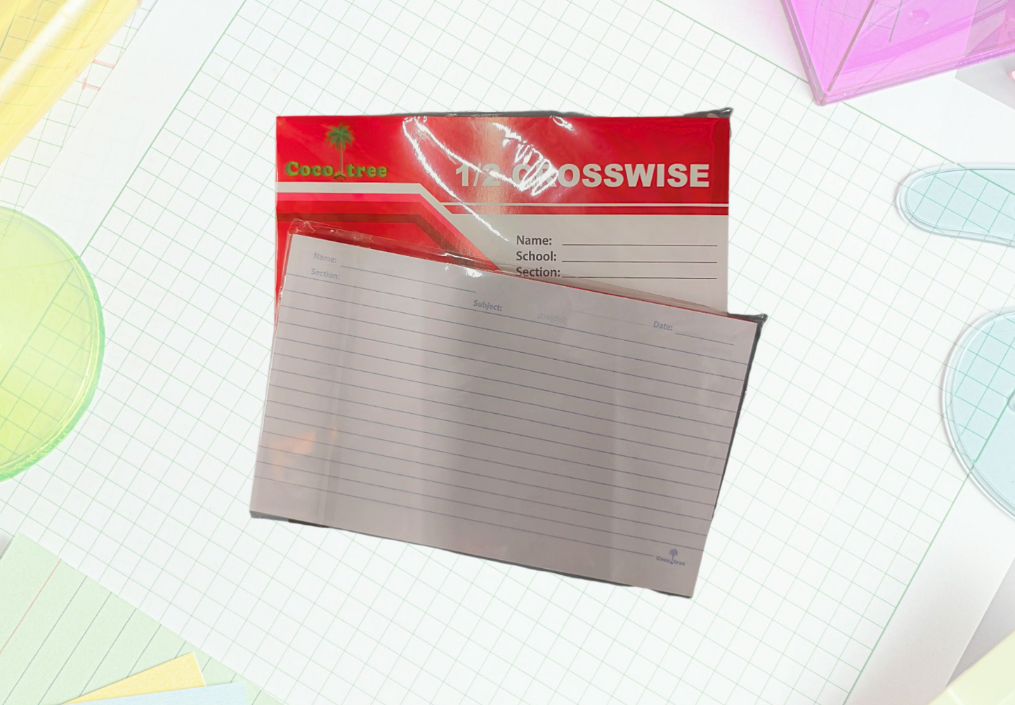 [School Sale] Coco Tree Quiz Pad 1/2 Crosswise x 80 Leaves