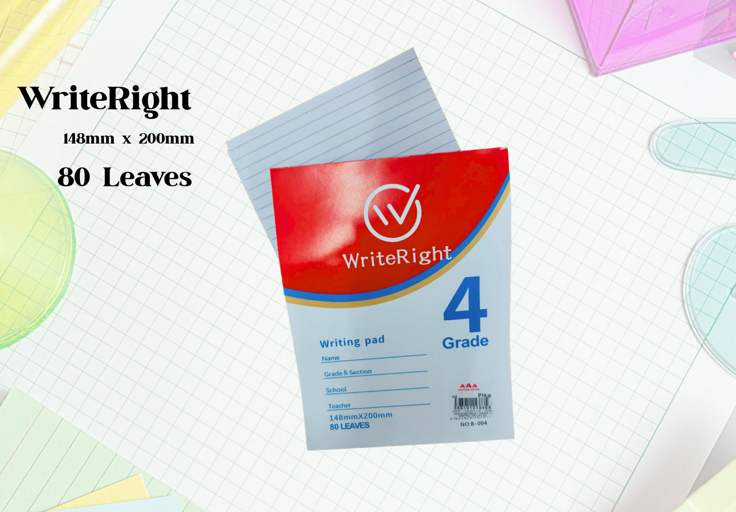 [School Sale] WriteRight Grade 4 Writing Paper x 80 Leaves