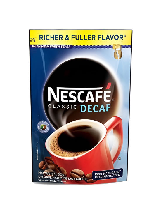 Nescafe Classic Decaf Coffee Resealable Pack 80g / 160g