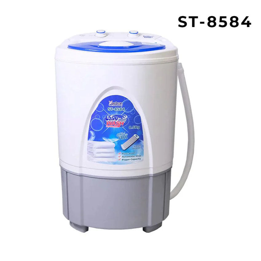 Astron ST 8584 Single Tub Washing Machine - 8.5 kg Capacity | Heavy Duty | Durable | Efficient | Free Washboard